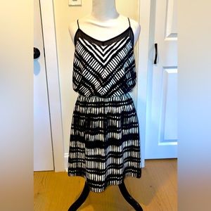 Women’s Express Black and White Short Zebra Mini Dress